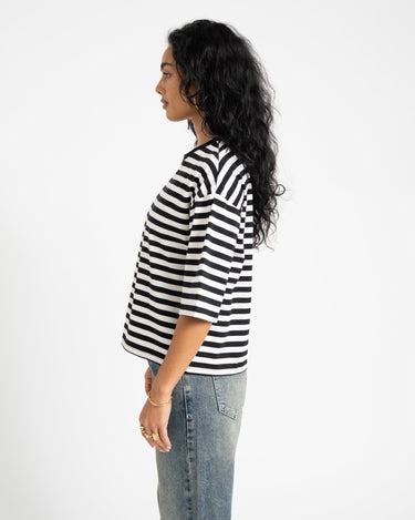 Ember Stripe Sweat Black Cloud Dancer - Things I Like Things I Love