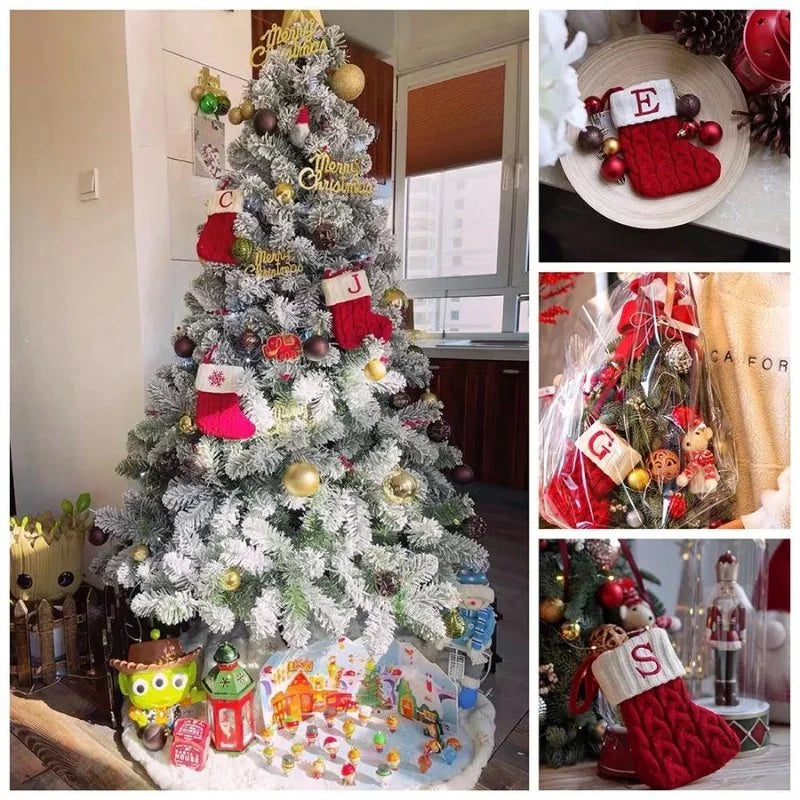 Enfeite Meias de Natal Letras do Alfabeto Lenogue