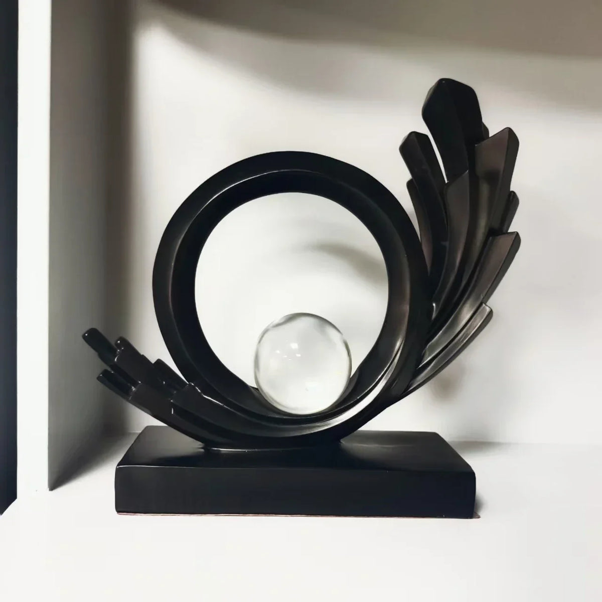 Escultura Abstrata de Resina Premium para Sala e Escritório Lenogue