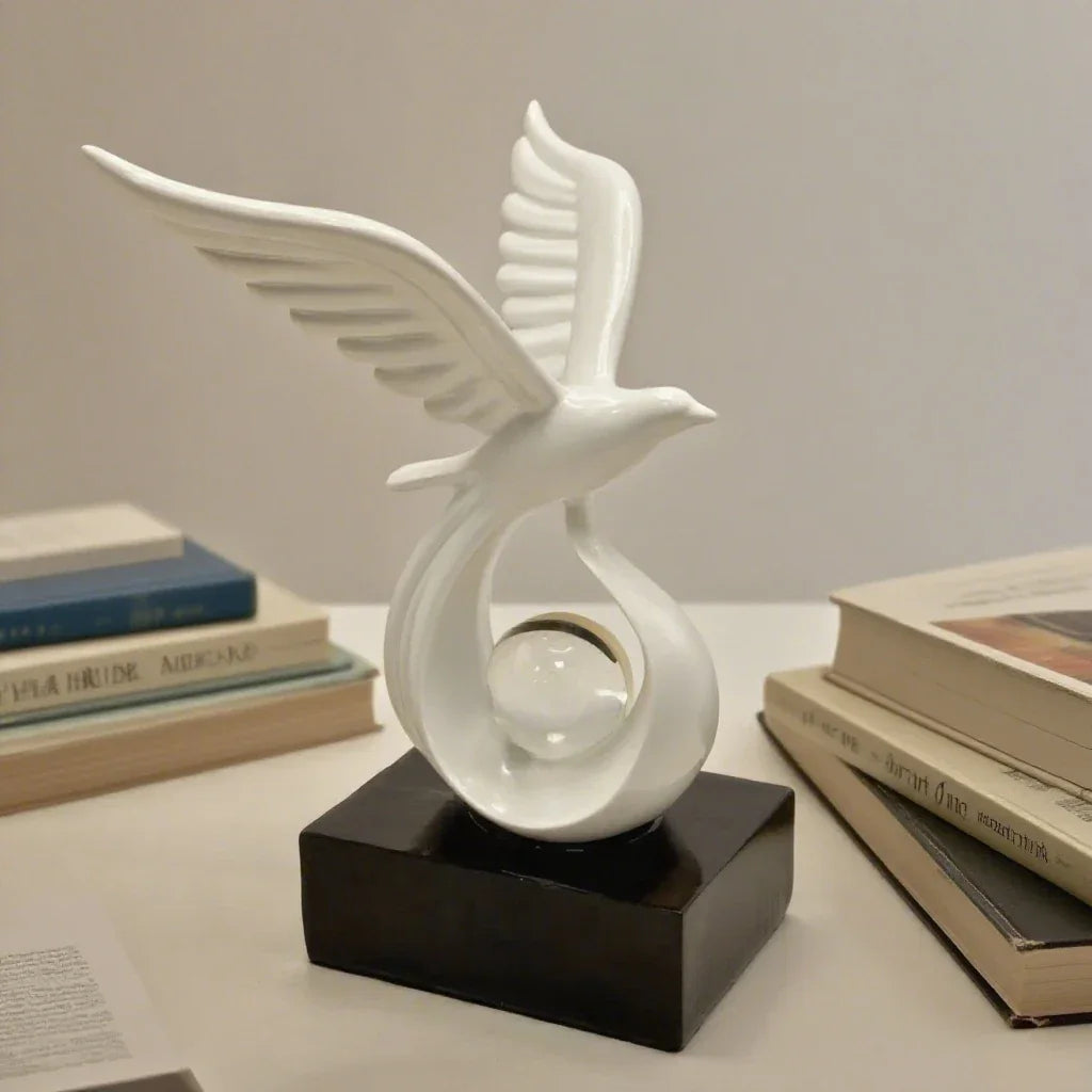 Escultura Decorativa Símbolo de Prosperidade em Resina Premium Lenogue