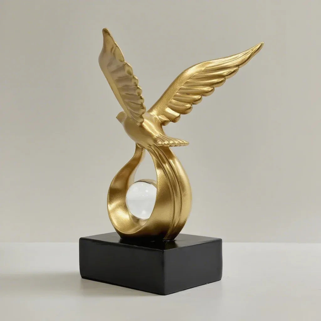 Escultura Decorativa Símbolo de Prosperidade em Resina Premium Lenogue