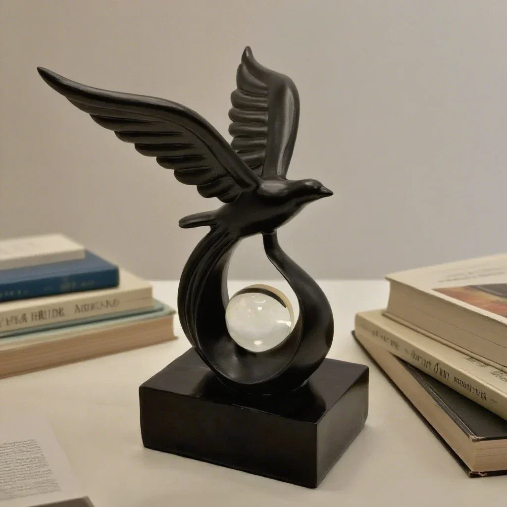 Escultura Decorativa Símbolo de Prosperidade em Resina Premium Lenogue