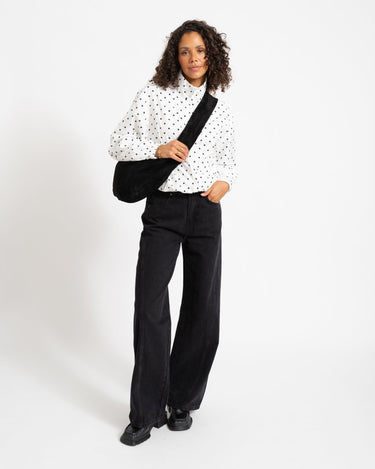 Essa Dot Jacket Bright White/Black - Things I Like Things I Love