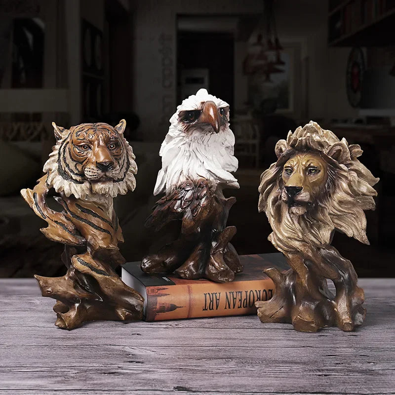 Estátua Decorativa de Animal em Resina Estilo Europeu Lenogue