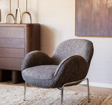 Fauteuil Zomba Bruin Chroom - Things I Like Things I Love