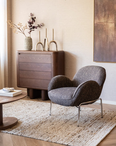 Fauteuil Zomba Bruin Chroom - Things I Like Things I Love