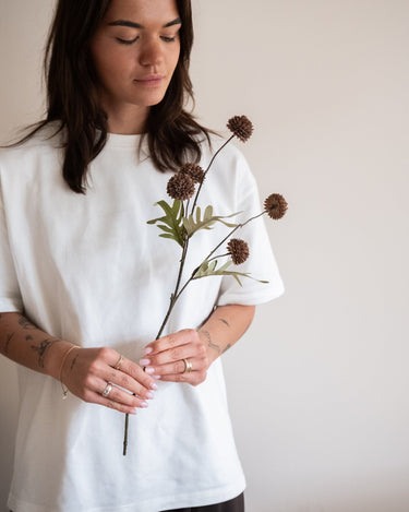 Faux Flower Pompom Brown - Things I Like Things I Love