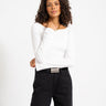 Fifi Boatneck Wide Top Bright White - Things I Like Things I Love