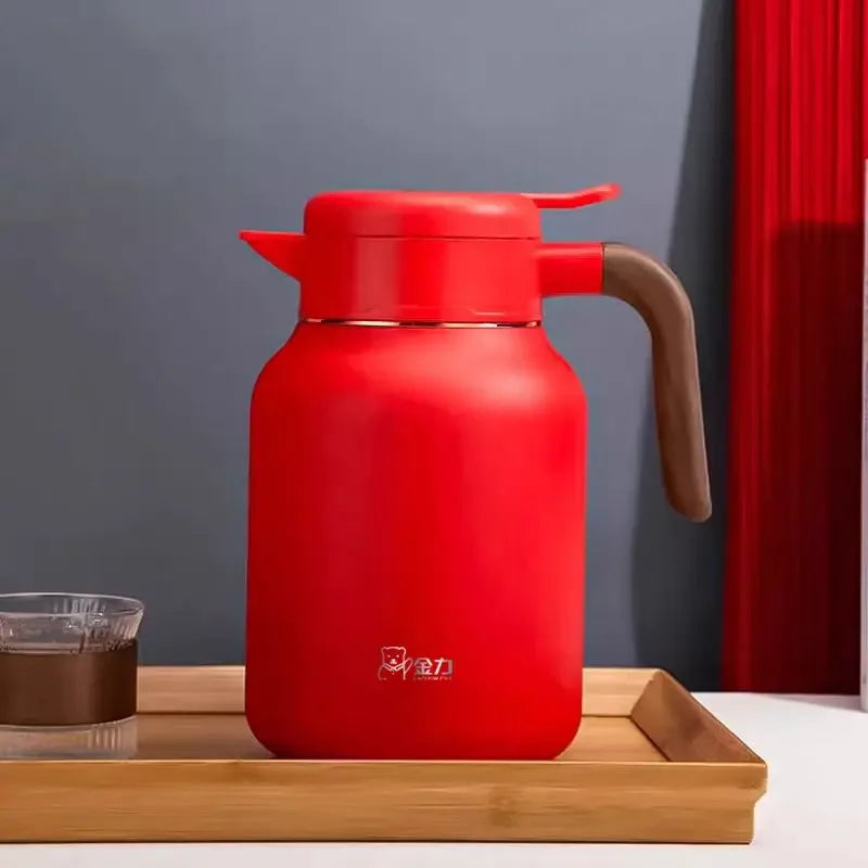Garrafa Térmica Inox com Alta Capacidade para Café e água Lenogue Vermelho