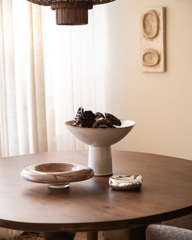 Grote Schaal op Voet Vasco Keramiek Beige - Things I Like Things I Love