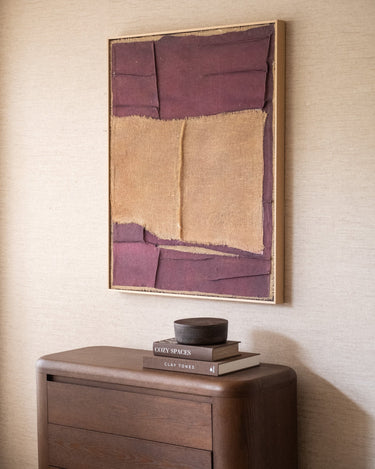 Grote Wanddecoratie Hessian Linnen Aubergine - Things I Like Things I Love