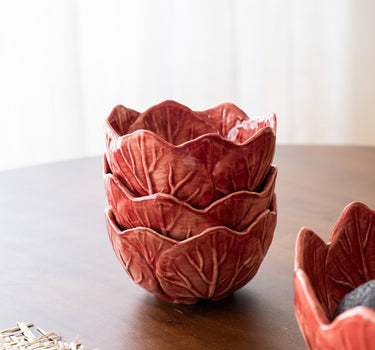 Handbeschilderd Schaaltje Slablad Bordeaux - Things I Like Things I Love