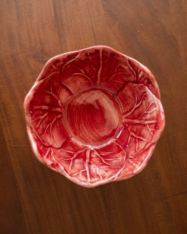 Handbeschilderde Saladeschaal Slablad Bordeaux - Things I Like Things I Love