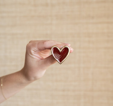 Handgemaakte Kastknop Pyar Hart Bordeaux - Things I Like Things I Love