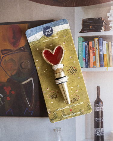 Handgemaakte Pyar Heart Wijnstopper - Things I Like Things I Love