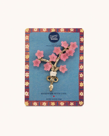 Handmade Hook Elodie Flowers Brass - Things I Like Things I Love