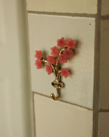 Handmade Hook Elodie Flowers Brass - Things I Like Things I Love