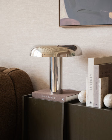 HKLIVING Table Lamp Mushroom Chrome - Things I Like Things I Love