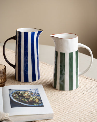 Jug Mykonos Green Stripe - Things I Like Things I Love
