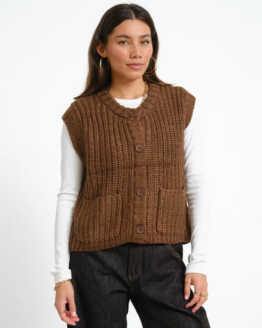 Kelly Chunky Vest Knit Karaf - Things I Like Things I Love
