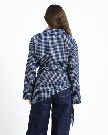 KIlah Scarfshirt Navy Blazer/Birch - Things I Like Things I Love