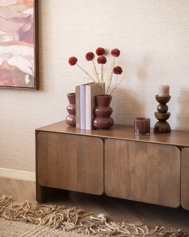 Kunstbloem Bolchrysant Bordeaux - Things I Like Things I Love