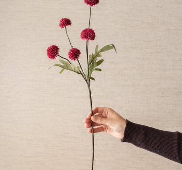 Kunstbloem Pompom Bordeaux - Things I Like Things I Love