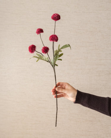 Kunstbloem Pompom Bordeaux - Things I Like Things I Love