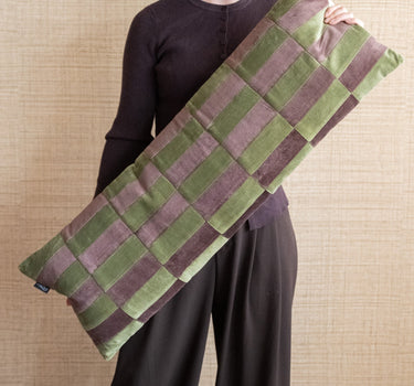 Lang Kussen Lou Check Groen - Things I Like Things I Love