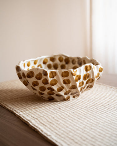 Large Deco Bowl Dotti Brown - Things I Like Things I Love