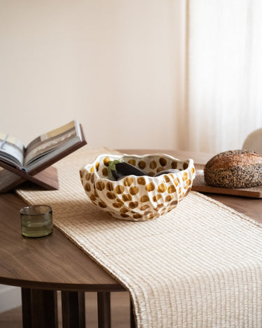 Large Deco Bowl Dotti Brown - Things I Like Things I Love