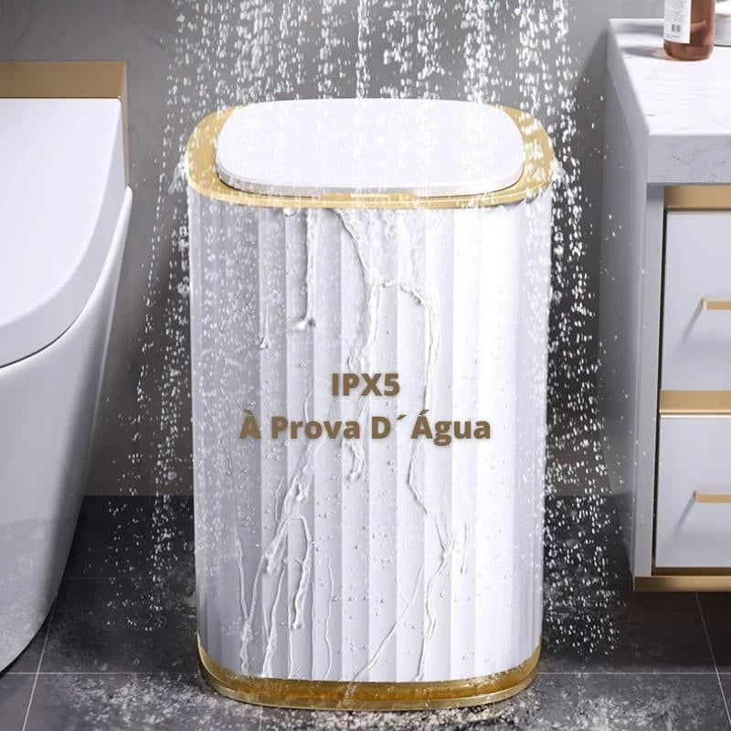 Lixeira Automática com Sensor 15l para Banheiro e Cozinha Lenogue