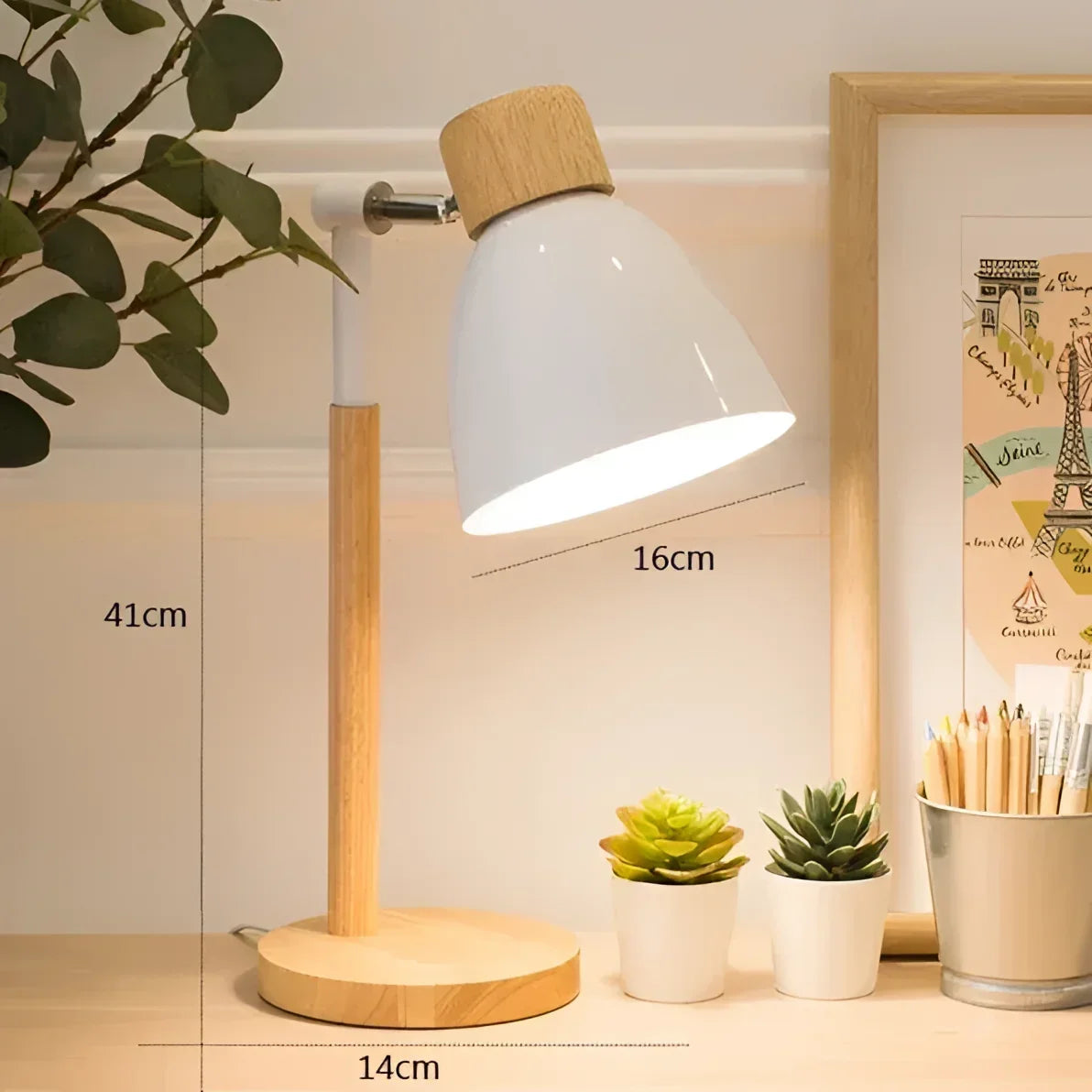 Luminária de Mesa Led com Cabeça Giratória para Quarto e Sala Lenogue