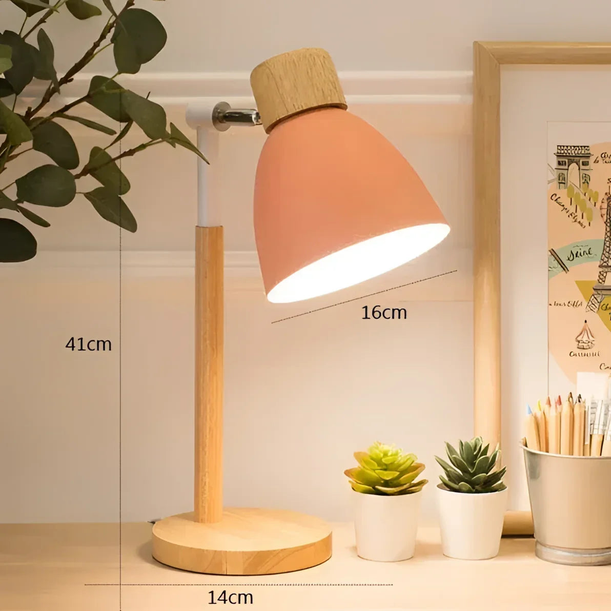 Luminária de Mesa Led com Cabeça Giratória para Quarto e Sala Lenogue