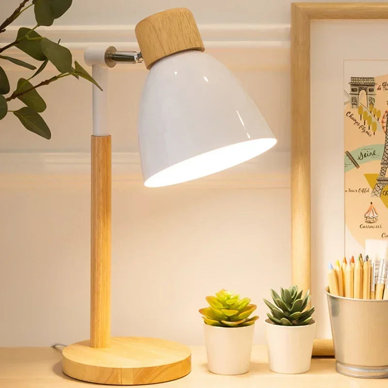 Luminária de Mesa Led com Cabeça Giratória para Quarto e Sala Lenogue Branco