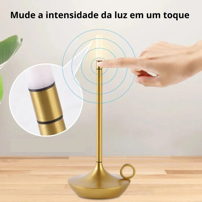 Luminária de Mesa Led sem Fio Recarregável para Decoração Noturna Lenogue