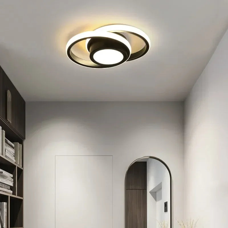 Lustre Led de Teto Moderno com 3 Cores para Quarto e Sala Lenogue