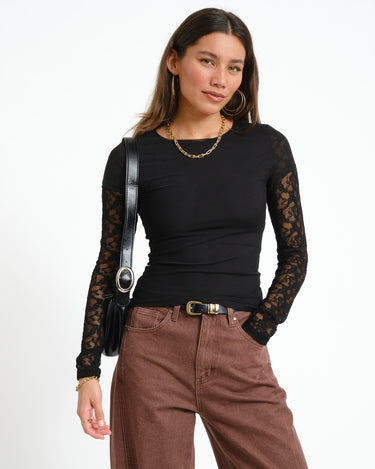 Mercy Double Layer Top Black - Things I Like Things I Love