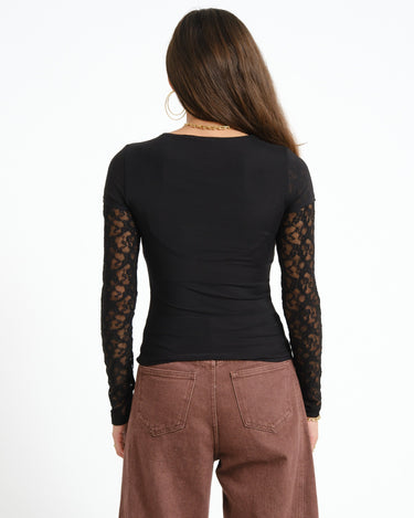 Mercy Double Layer Top Black - Things I Like Things I Love