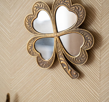Mirror Lucky Clover Gold - Things I Like Things I Love