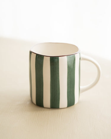 Mug Mykonos Green Stripe - Things I Like Things I Love