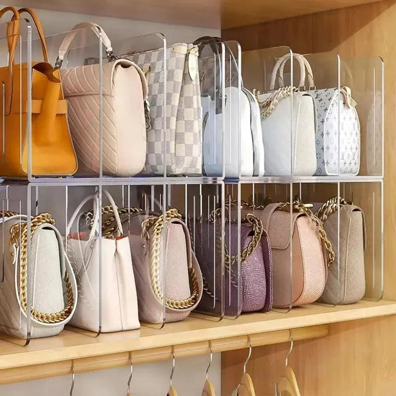 Organizador de Bolsas e Acessórios Acrílico Transparente Lenogue