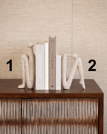 Ornament / Bookend Human Beige Head Up / Head Down - Things I Like Things I Love