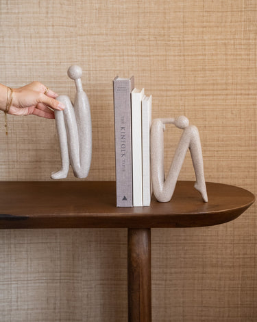 Ornament / Bookend Human Beige Head Up / Head Down - Things I Like Things I Love