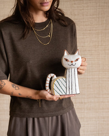 Ornament Cat Stoneware - Things I Like Things I Love