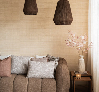 Pendant Lamp Braided Palm Brown - Things I Like Things I Love