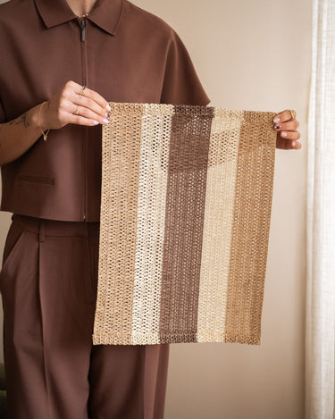 Placemat Alexia Raffia Brown - Things I Like Things I Love
