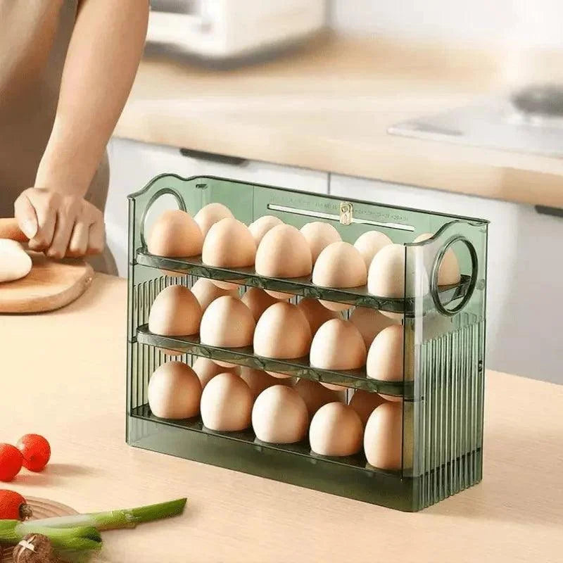 Porta Ovos para Geladeira com 3 Andares 34 Compartimentos Lenogue