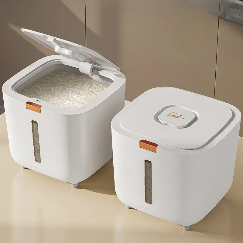 Pote Hermético Branco para Arroz Vedado Antimofo Antinsetos Lenogue