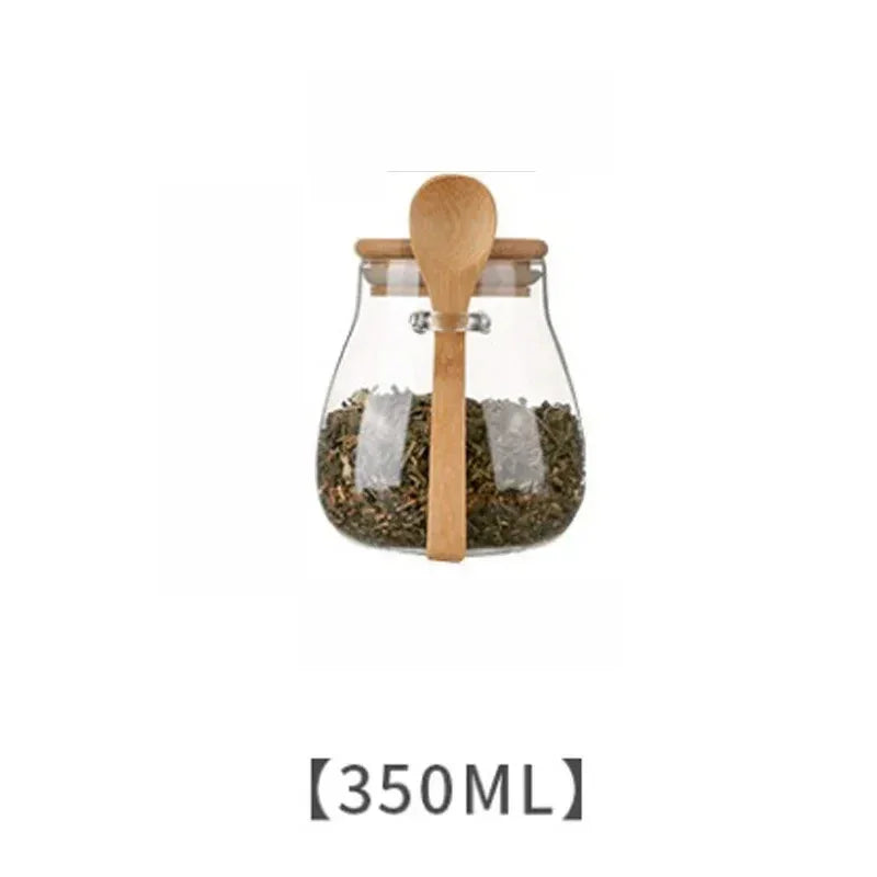 Pote Hermético de Vidro com Tampa Vedada para Café e Açúcar Lenogue